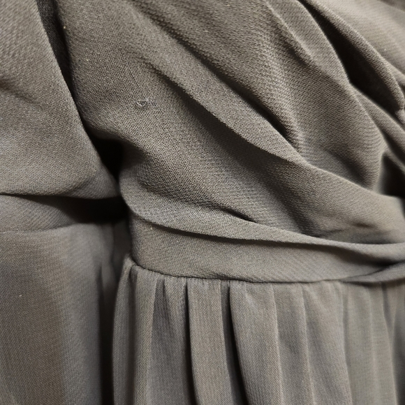 Dessy Collection Draped Chiffon Maxi Dress, Women's Size 20 midnight navy - Picture 2 of 11